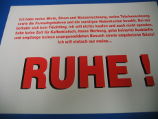 Ruhe ! (Trschild)