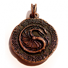 DRACHE Altbronze (Kettenhnger)