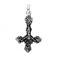 INVERTED CROSS Altsilber (Kettenanhnger)