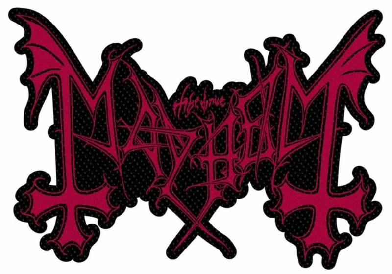 Mayhem - Logo (rot) Aufnher